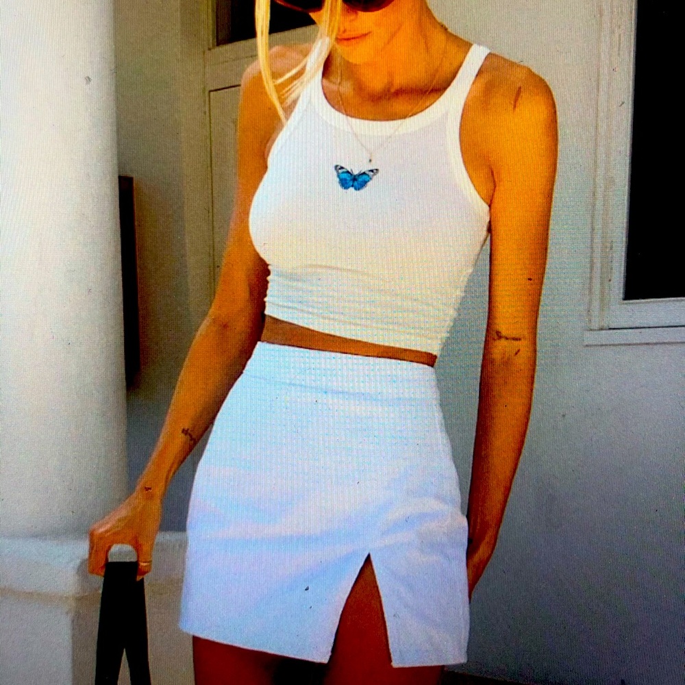 NWT Princess Polly Lola Mini Skirt White